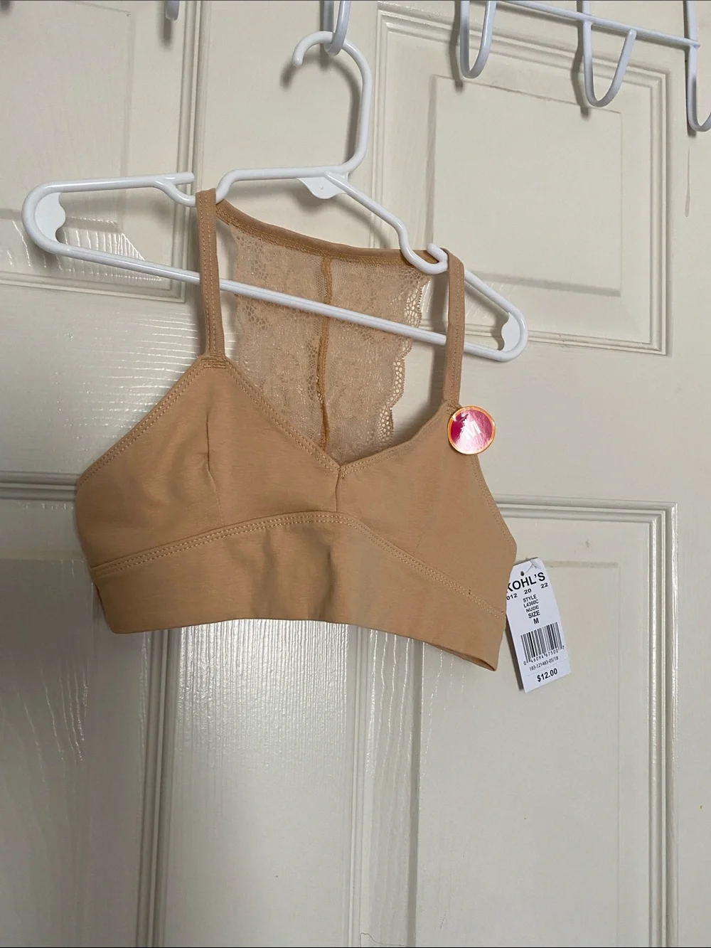 Back to school BUNDLE OF 4 Nude Lace-Back Bralette training bras SIZE M